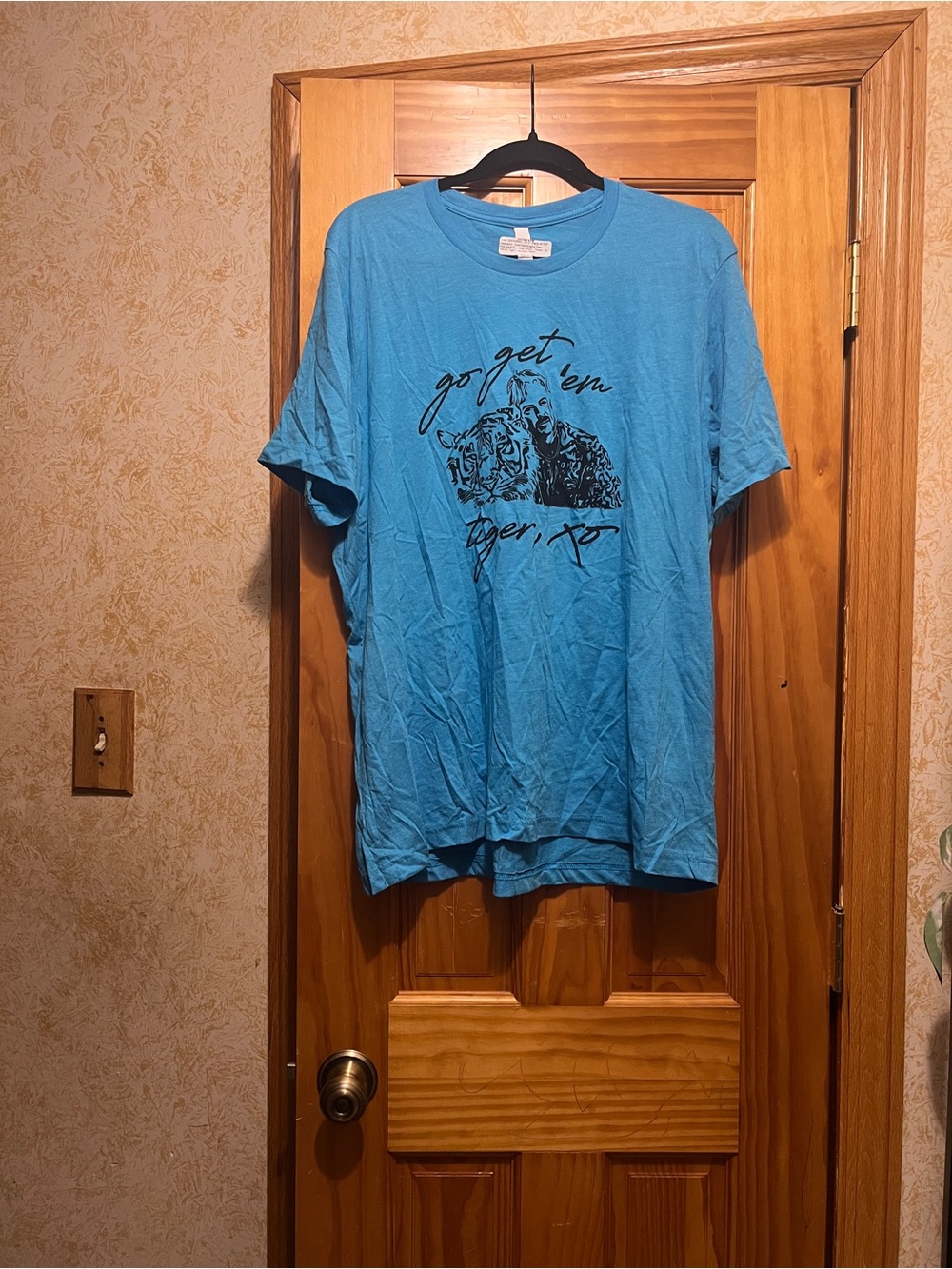 Abella Blue Short-Sleeve Tee with Tiger Graphic